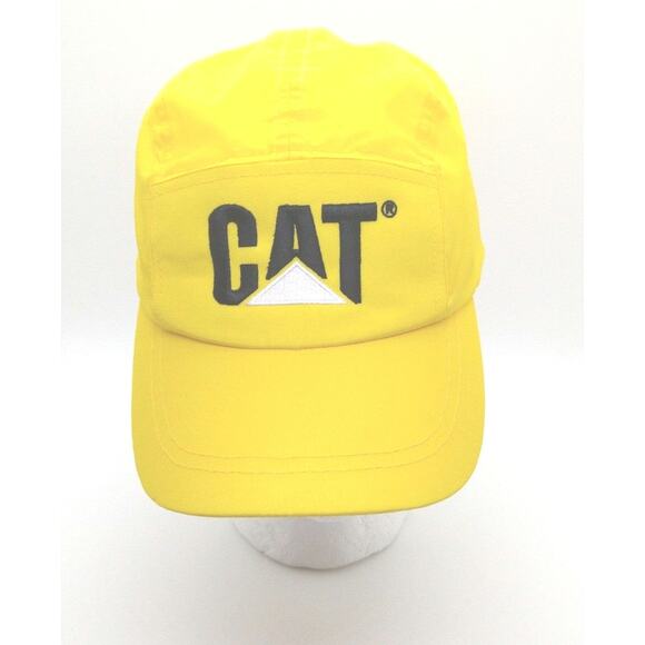 "Cat" Caterpillar Brand Baseball Cap Yellow Adjustable Hook & Loop Fastener - Picture 1 of 5